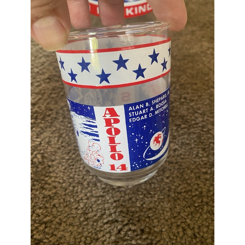 Vintage Libbey Apollo 11-14 NASA Glass Set w/ Carafe Lid - Complete EXC - Picture 5 of 12